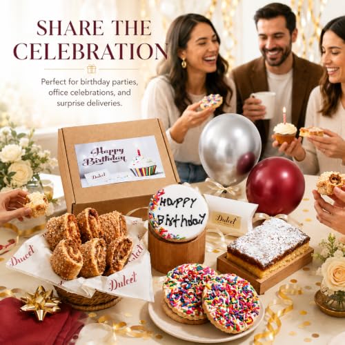 Birthday Gift Baskets, Gourmet Birthday Food Gifts, Birthday Gift Basket for Women, Girls, Boys, Kids, Men, & Parents by Dulcet Gift Baskets - color: Birthday