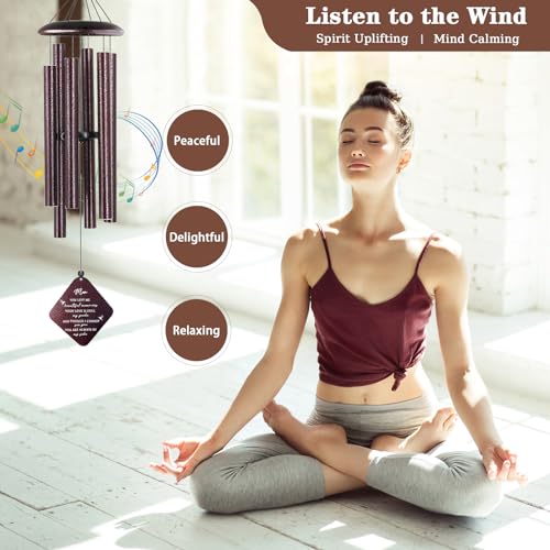 Sympathy Gifts for Loss of Mom, 32" Memorial Wind Chimes for Loss of Mother, Windchimes, Condolence Bereavement Gifts in Memory of Mom (Bronze) - size: Mom