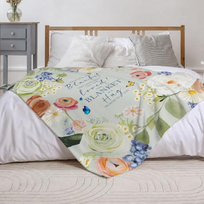 Birthday Inspirational Gifts for Women, Get Well Throw Blanket Hug Blanket - color: Loved