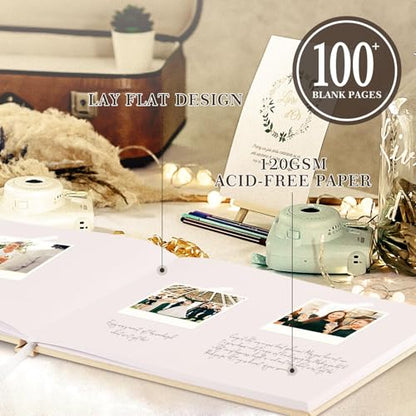 Lanpn Wedding Guest Book 2026 - Linen Hardcover Guestbook Wedding Reception with 108 Blank Pages for Sign in and Photos - Guest Book for Wedding Bridal Shower Baby Shower Party (Sage Green) - color: Sage Green