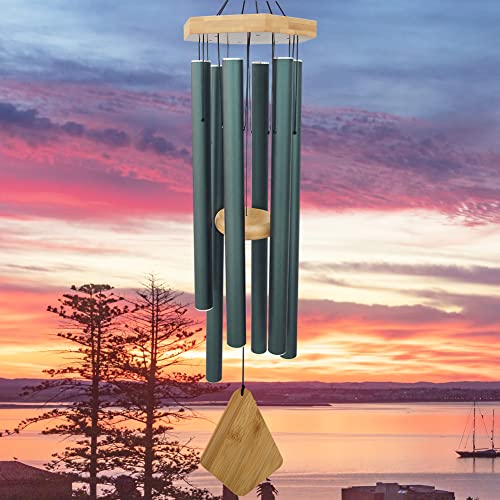 Wind Chimes Outdoor Deep Tone, 36 Inches Large WindChimes Outdoor Sympathy Windchime for Mom/Housewarming/Christmas, Garden Chimes for Outside Decoration. Green - size: 36"GR
