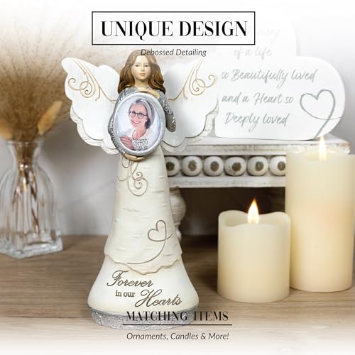 Pavilion Gift Company - Memory- 8" Angel Figurine Photo Picture Frame Remembrance Memorial Grief Home Decor