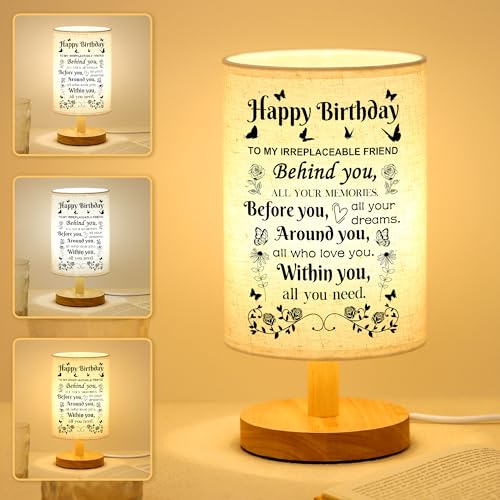 WSYEAR Birthday Gifts for Women, Happy Birthday Gifts for Best Friend Birthdays Gifts, Table Lamp for Sister Mom Wife Her Girlfriend Coworker Bestie - color: Birthday
