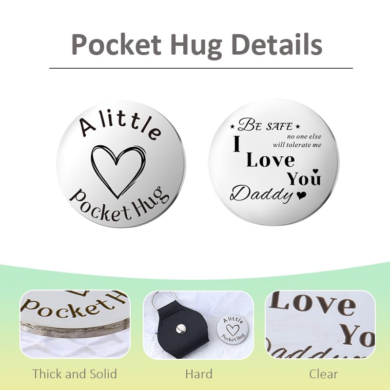 YALLNASL Grandma Aunt Mom Mothers Day Gift for Women Wife Grandpa Uncle Dad Fathers Day Presents for Men Husband Pocket Token - color: Be Safe Daddy