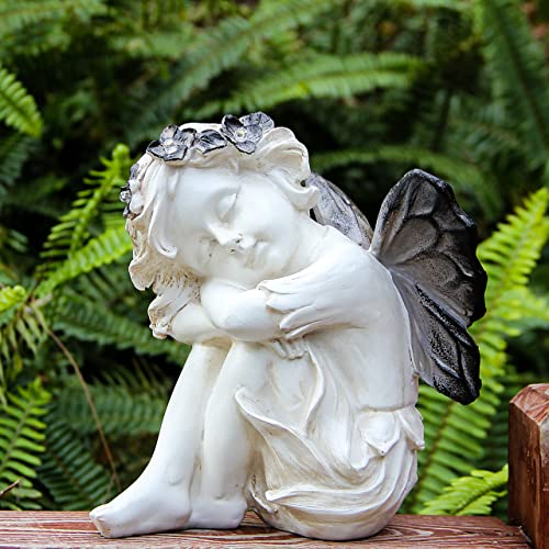 Solar Angel Statue Garden Decor,Garden Statues for Patio Yard Porch Lawn
