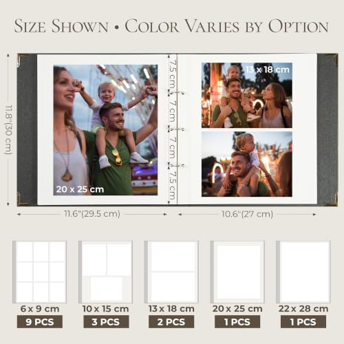 Vienrose 3 Rings Self Adhesive Photo Album 20 Sheets/40 Pages Black | Hardcover, DIY Scrapbooking Kit, Paper Scrapbook, 12 x 12 inch, Lover Friends Kids Wedding - color: Black, size: 12'' x12''40Pages