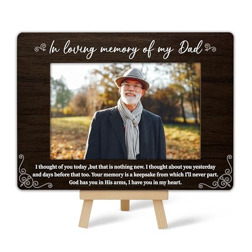 Memorial Picture Frame, In Loving Memory Picture Frame, Memorial Gifts, Loving Memory Of My Dad, Loss Of Loved One Condolences Grief Gifts, A(11) - size: Loving Memory Of My Dad