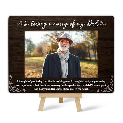 Memorial Picture Frame, In Loving Memory Picture Frame, Memorial Gifts, Loving Memory Of My Dad, Loss Of Loved One Condolences Grief Gifts, A(11) - size: Loving Memory Of My Dad