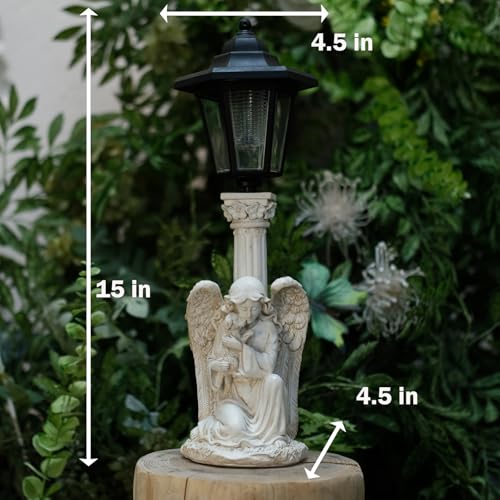 Solar Garden Statues Memorial Decor Garden Angel Statues for Outside Lawn Yard Patio Balcony Art Sculptures Gifts for Mom Women - size: 10*6*10 in