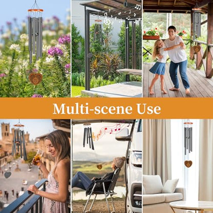 Wind Chimes Outdoor Outside,35" Memorial Wind Chimes,Bereavement Funeral Sympathy Gifts for Loss of Loved One, Mother,Father - size: 35"