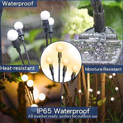 TONULAX Solar Garden Lights - Upgraded Solar Swaying Light, Sway by Wind, Outdoor Lights, Yard Patio Pathway Decoration, High Flexibility Iron Wire & Heavy Bulb Base, Warm White(10 Pack) - size: 10 Pack