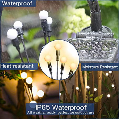 TONULAX Solar Garden Lights - Upgraded Solar Swaying Light, Sway by Wind, Outdoor Lights, Yard Patio Pathway Decoration, High Flexibility Iron Wire & Heavy Bulb Base, Warm White(10 Pack) - size: 10 Pack