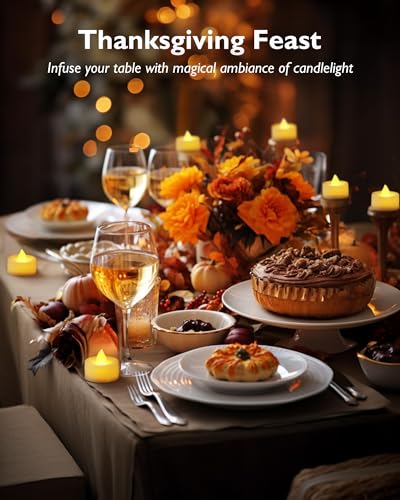 Homemory 100-Pack Flameless Tea Lights Candles Battery Operated, 200+ Hours - color: Brgiht Amber Light, White Base, size: Pack of 100