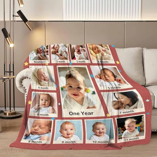 Personalized Blanket with Photos and Text, Custom Photo Blanket for Mom Grandma, Soft Flannel Throw Blankets for Mother’s Day, Customized Picture Gifts for Women, Nana, Wife Mother 02 - color: Mother 02