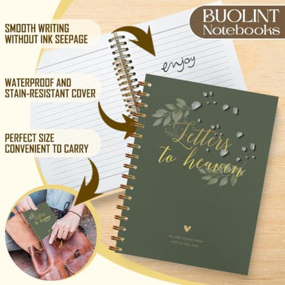 Memorial Gifts Journal for Women Men 5.5x8.6in(Green) - color: Green