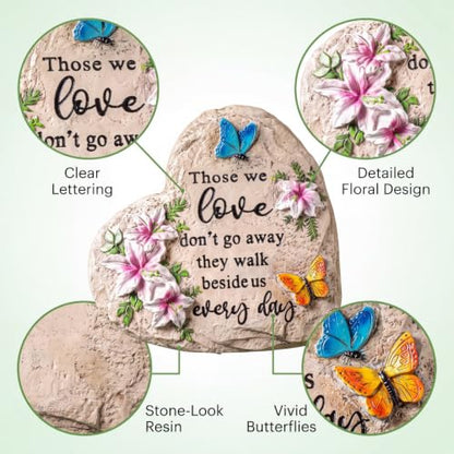 Jetec 10 Inch Memorial Garden Stepping Stone Sympathy Gift Loved One Loss - size: 10 Inch