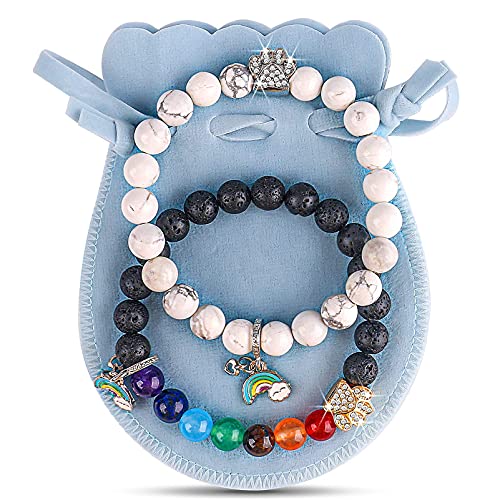 PSZEZNZ Pet Dog Cat Memorial Gifts Rainbow Bridge Bracelet for Beloved, Loss Sympathy Jewelry Gift Bracelets,personalized memorial gifts