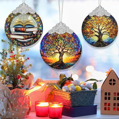 Stained Glass Ornaments, 2026 Christmas Ornament, Christmas Tree Ornament, Heirloom Keepsake, Gift Exchange, Gift Idea - Tree of Life - color: Tree of Life