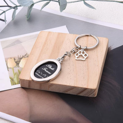 Pet Photo Frame Memorial Keychains for Loss of Pet Sympathy Gifts for Dog Loss Paw Print Key Chains for Pet Lovers Remembrance Gift for Women Men Picture Frame Keychain for Women Men