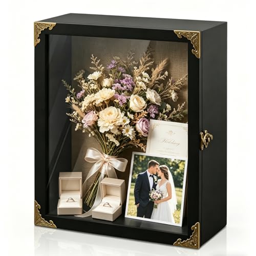 Shadow Box Deep 4.7 in Wooden Frame Clear Acrylic Front Cover 11x14