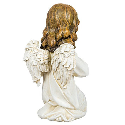 Joseph's Studio by Roman, 11.75" H Memorial Angel Holding a Heart Garden Statue, Outdoor Décor