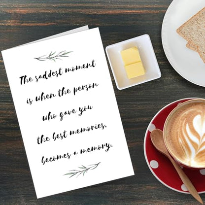 Sympathy Greeting Card with Envelopes To Express Your Condolences Grief for Loss of Mother, Pet, Father, Thinking Of You Card - color: HK038