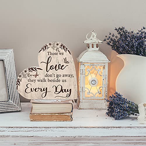 Jetec Sympathy Gift Memorial Wooden Heart for Loss of Loved One,Simple Style - style: Simple Style