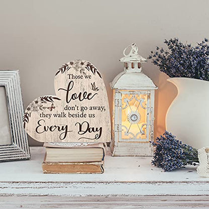 Jetec Sympathy Gift Memorial Wooden Heart for Loss of Loved One,Simple Style - style: Simple Style