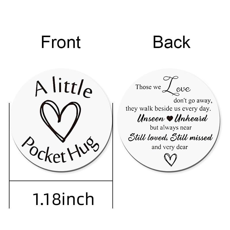 ShiQiao Spl Sympathy Memorial Gifts for Loss of Mom Dad Grief Bereavement Remembrance Gift Pocket Hug Token for Women Men Those We Love Don't Go Away Keychain Double Sided Inspirational Gift - color: Those We Love Don't Go Away
