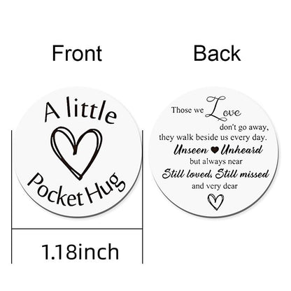 ShiQiao Spl Sympathy Memorial Gifts for Loss of Mom Dad Grief Bereavement Remembrance Gift Pocket Hug Token for Women Men Those We Love Don't Go Away Keychain Double Sided Inspirational Gift - color: Those We Love Don't Go Away