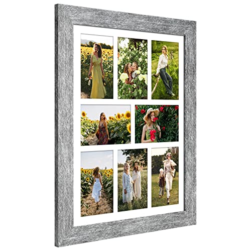 13x17 Collage Frame, 8 Open 4x6 Photo Frame Collage for Wall - color: Grey, size: 13x17 - (8 open4x6）