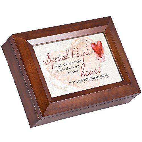 Cottage Garden Special People in Your Heart Wood Finish Jewelry Music Box Plays All You Need is Love