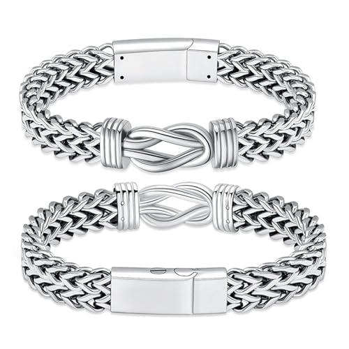 shajwo Cremation Jewelry Infinity Knot Urn Bracelet for Human Ashes for Women Men Memorial Keepsake Link Bracelet - color: Customize