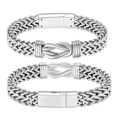 shajwo Cremation Jewelry Infinity Knot Urn Bracelet for Human Ashes for Women Men Memorial Keepsake Link Bracelet - color: Customize