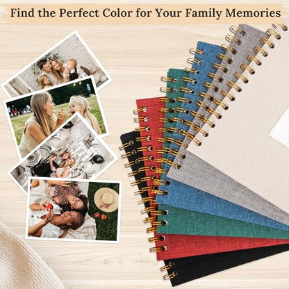 10"x10" Scrapbook Photo Album Linen Cover 20 Sheets 40 Pages White Paper - color: Grey, size: 10 Inch 40 Pages