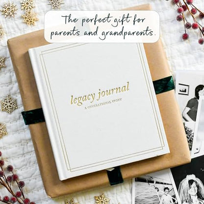 DUNCAN & STONE PAPER CO. Grandparents Legacy Journal (Charcoal) - A Guided Life Story Journal for Grandparents or Parents to Share their Memories & Keepsakes - Memory Book - Grandparents Gifts - style: Legacy Charcoal