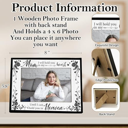 Memorial Picture Frame, Sympathy Gifts for Loss of Mother, Remembrance Gift for Mom Passing Away In Loving Memorial Frame for Tabletop Display Photo Insert - L05 - style: loss of mom 2
