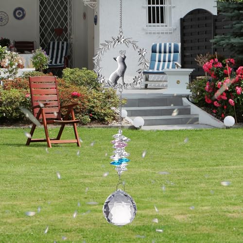 Pet Memorial Suncatcher,Dog Memorial Gifts for Loss of Dog,Cats Remembrance,Pet Loss Sympathy Gift,Bereavement Gifts - color: Garland Cat-spherical