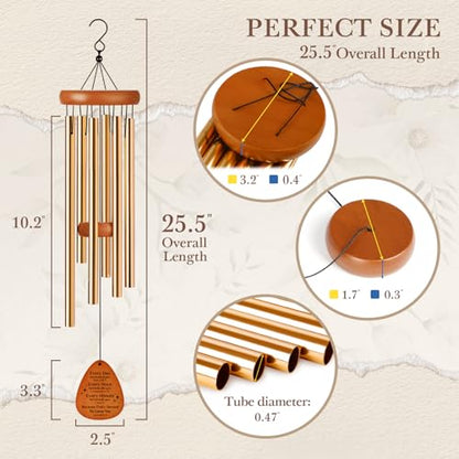 Aurahouse Christian Gifts for Women Men, Bible Verse Wind Chimes | Religious Gifts for Women or Men, Baptism Gift, Inspirational Spiritual Gift for Women Mom Sister Friends Coworkers - size: 25.5 in