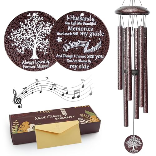 Memorial Sympathy Gifts for Loss of Husband, 25" Memorial Wind Chimes for Lose of Husband Sympathy Gift, Remembrance/Grief/Bereavement Gifts - size: Husband