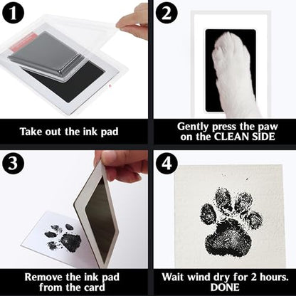 vinatimes 8.6'' Pet Memorial Gift Shadow Box Black Collar Holder Picture Frame Pet Paw Ink Kit Dog Wooden Sculpture Bottle Rainbow Pet Hair Keepsake Gift Loss of Dog Cat Tabletop Wall Hanging PSD-4B - color: Black, size: 8.6 inches