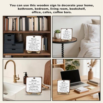 Graduation Gifts, Irish Blessing Wooden Sign With Stand, Blessing Gifts - color: Irish Blessing