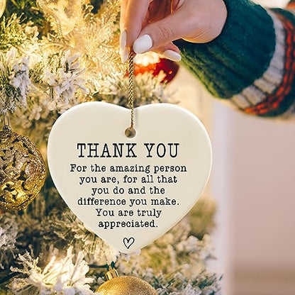 Jocidea Thank You Keepsake - Ceramic Heart Keepsake - Thank You Gift & Appreciation Present - color: You Are Truly Appreciated