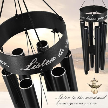 Pet Memorial Wind Chimes for Dogs, 30 Inches Paw Print Pet Remembrance Gift - color: Dogwings
