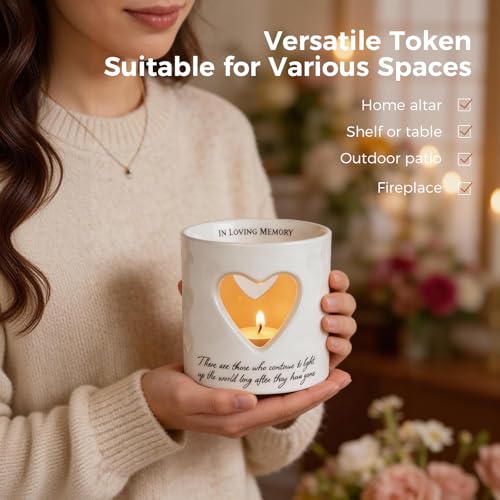 Ceramic Bereavement Votive Candle Holders Gifts (with 10 Tealight Candles) - color: Jtaxtc-01