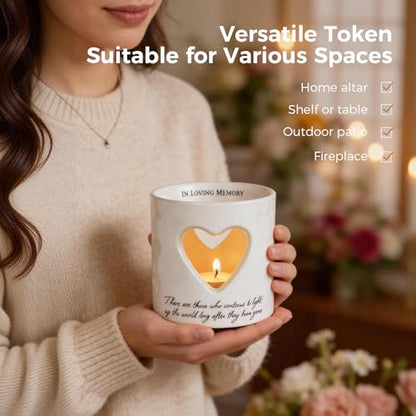 Ceramic Bereavement Votive Candle Holders Gifts (with 10 Tealight Candles) - color: Jtaxtc-01