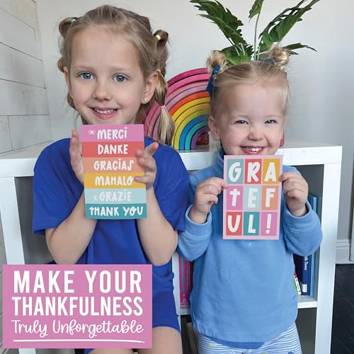 54 Bulk Thank You Cards with Envelopes Blank Cute Thank You Cards | Retro Colorful 5 x 3.5 Appreciation Card Birthdays, Baby Shower, Teacher, Small Business, Party Guests, Coworkers & Holidays - style: Retro Colorful 54 pcs