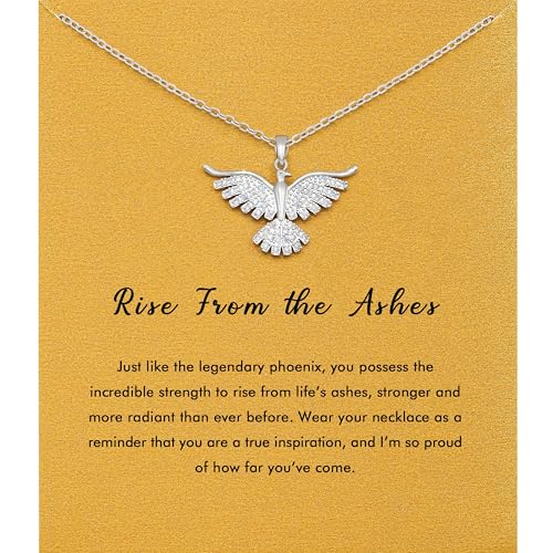 RZKING Silvery Necklace for Women, Gifts for Friend Mom Daughter Teacher - style: Phoenix