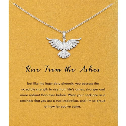 RZKING Silvery Necklace for Women, Gifts for Friend Mom Daughter Teacher - style: Phoenix