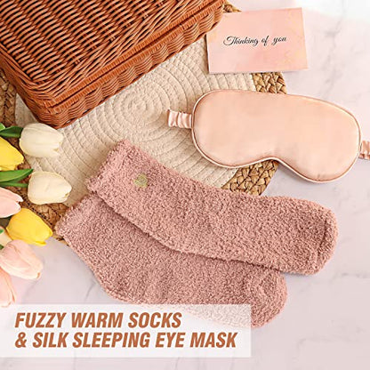 Birthday Gifts for Women, Unique Happy Birthday Gift Basket Self Care Package Bday Ideas with Luxury Flannel Blanket for Mom Her Best Friends Sister Wife Friendship - color: Pink
